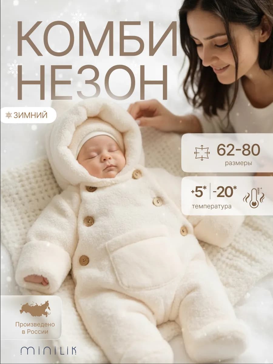 Зимний комбинезон для новорожденных