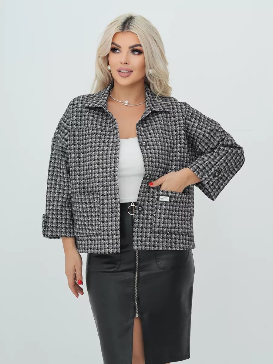 Пиджак укороченный кашемировый жакет трикотажный блейзер