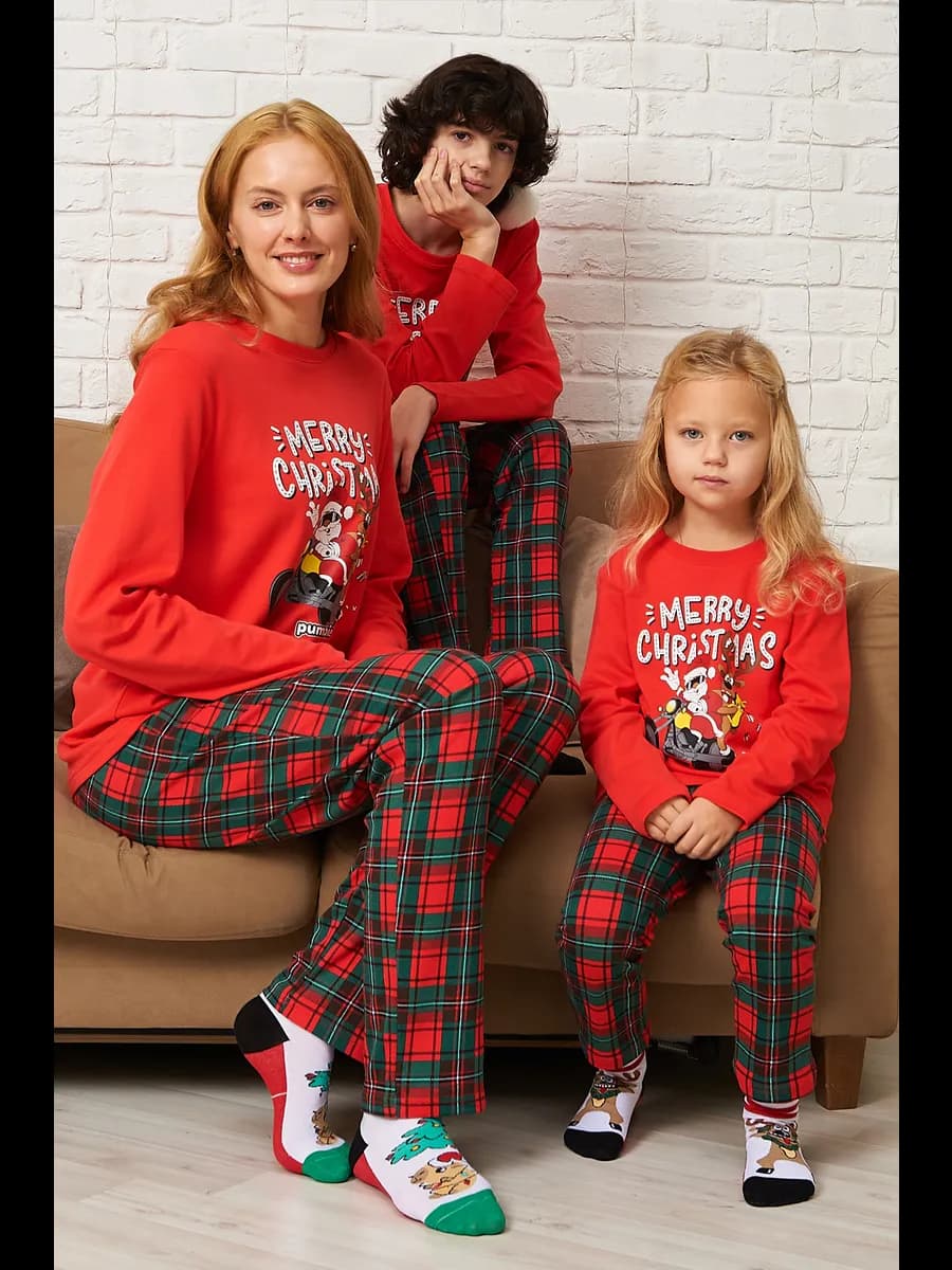 Новогодняя пижама детская со штанами - фото 1