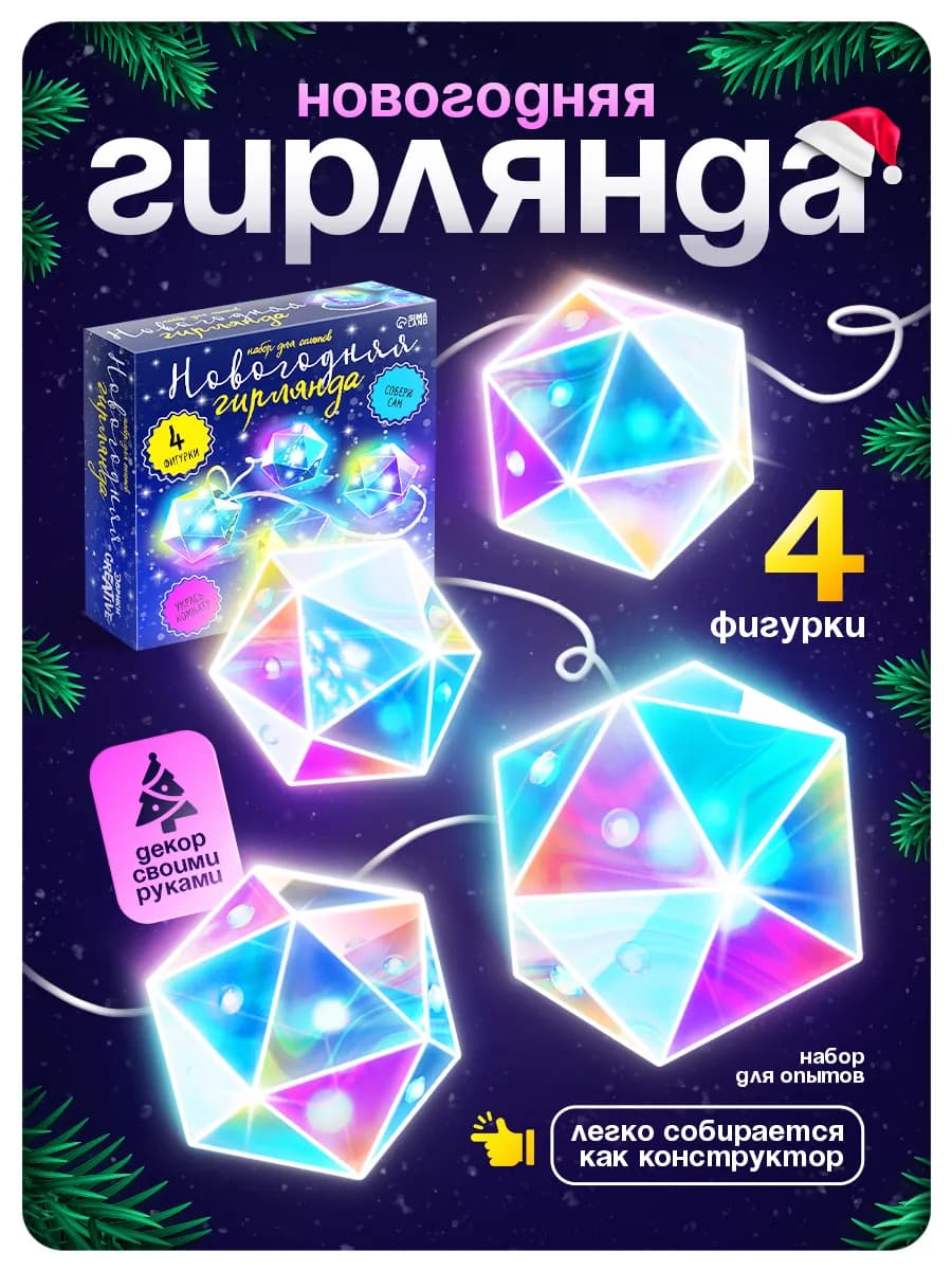 Новогодняя гирлянда своими руками, Новый год!