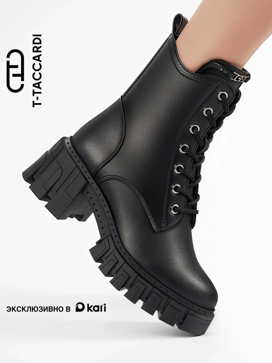 Ботинки женские демисезонные на каблуке - фото 1