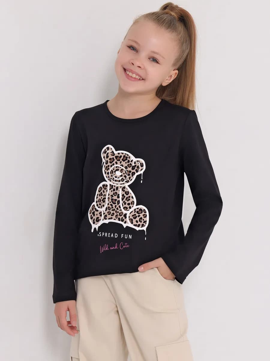 Лонгслив с принтом кофта хлопок 100%