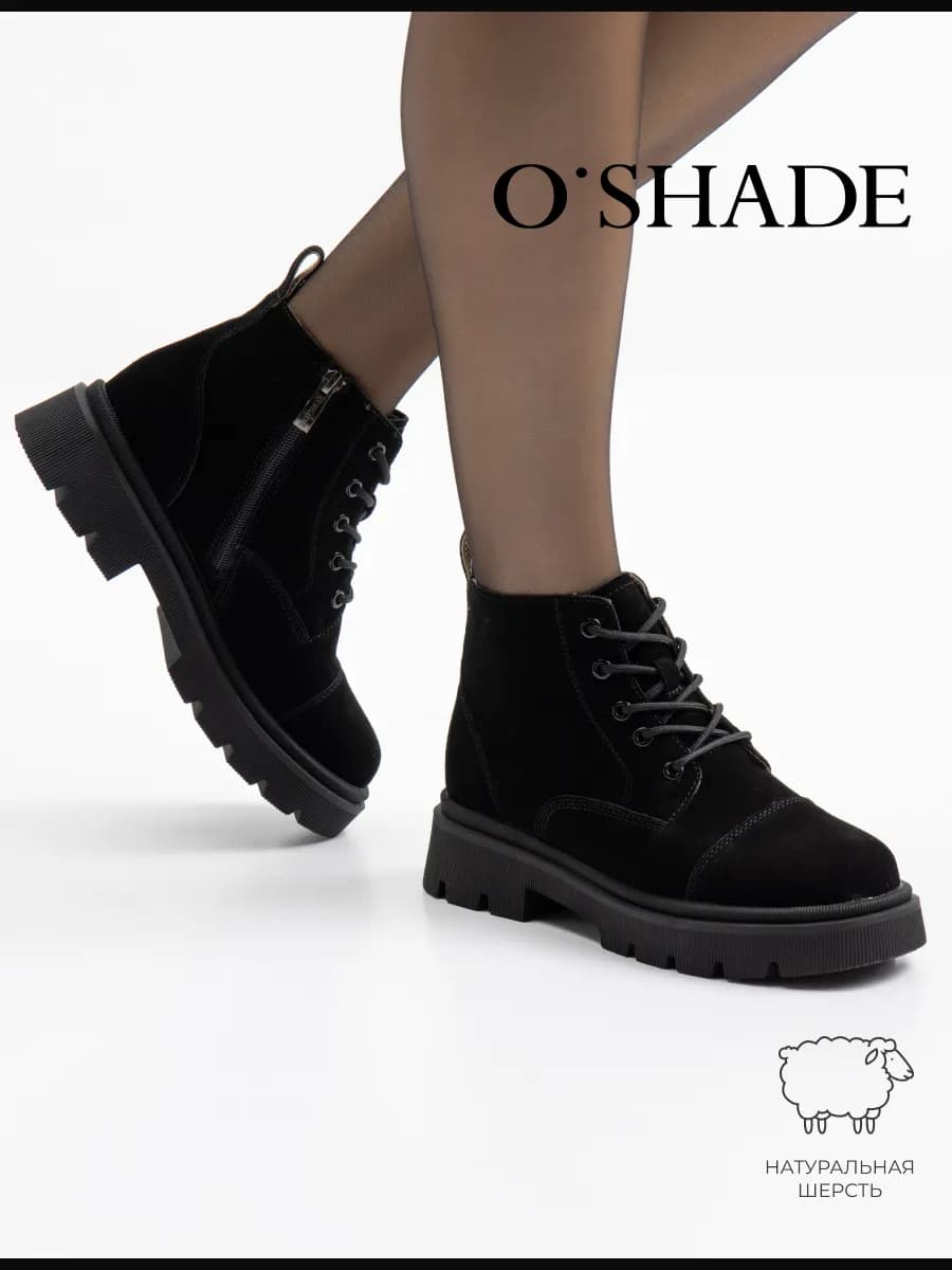 Ботинки женские зимние черные