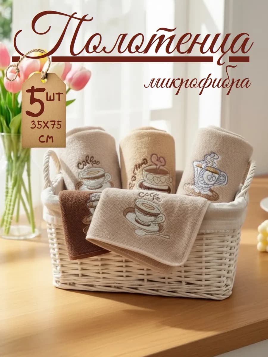 Набор кухонных полотенец универсальные с петелькой