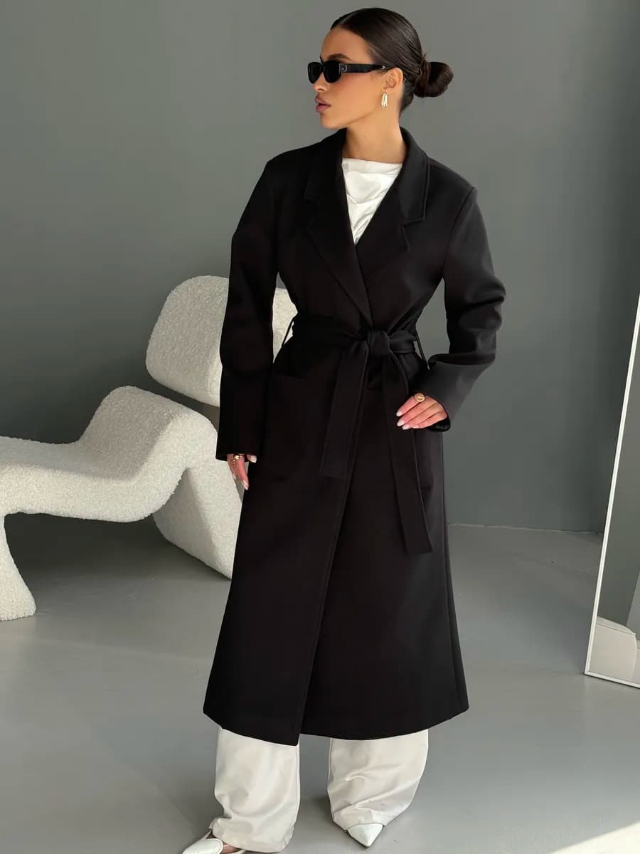 Пальто осеннее длинное