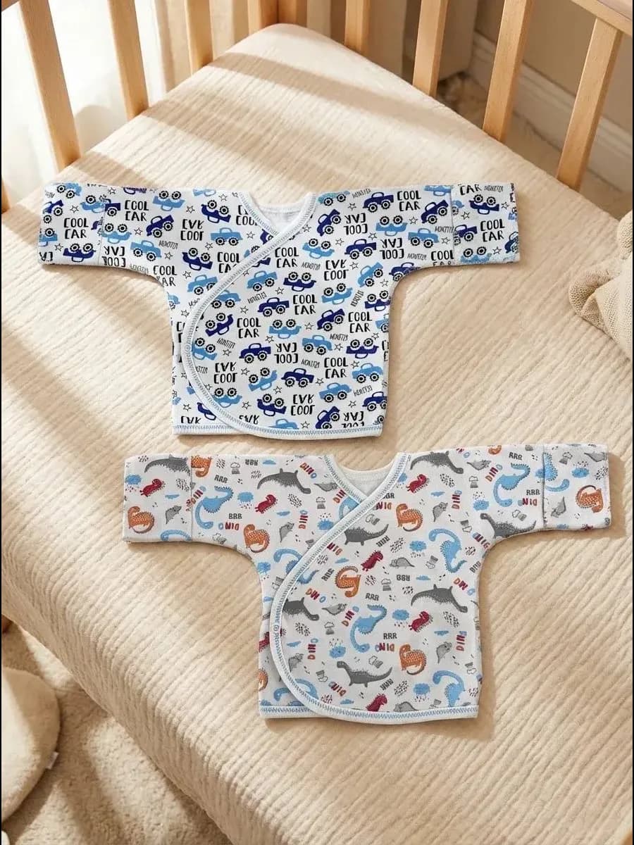 Распашонки для новорожденных с начесом набор 2 шт