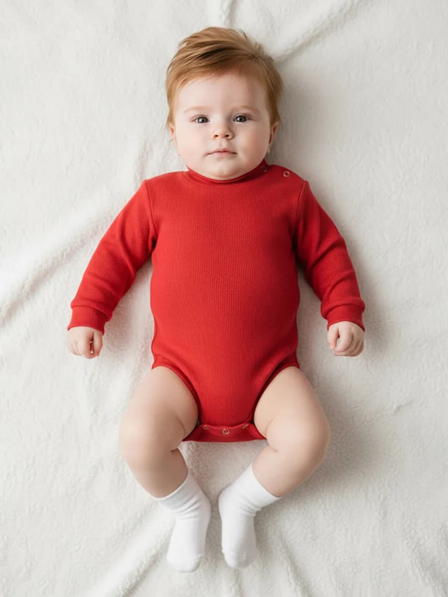 Боди с горлом в рубчик