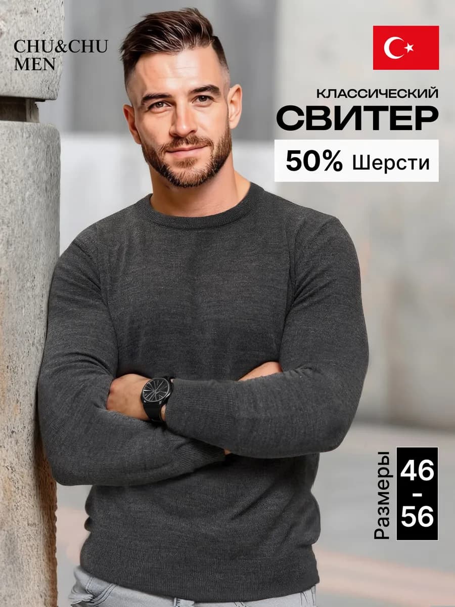 Базовый джемпер классический турция