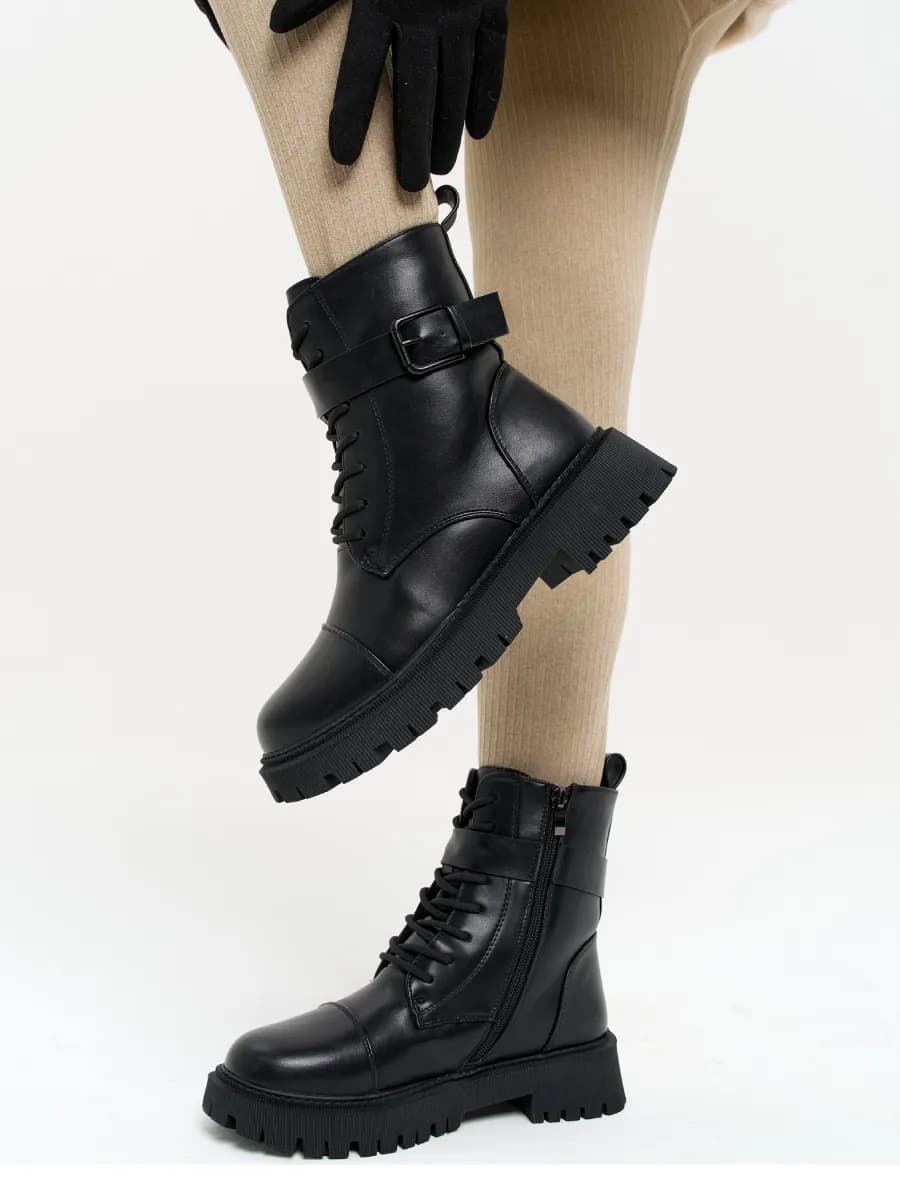 Зимние ботинки берцы с натуральной шерстью