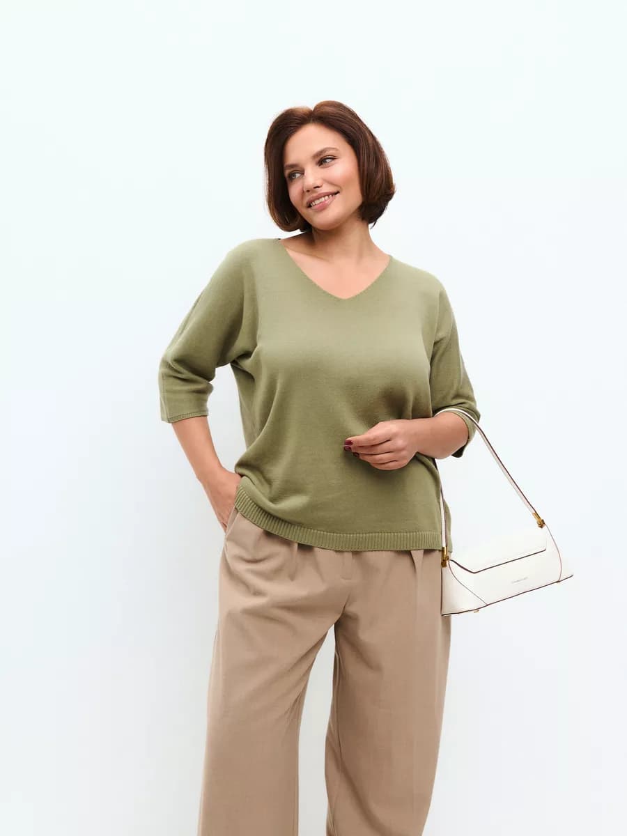 Джемпер оверсайз хлопковый