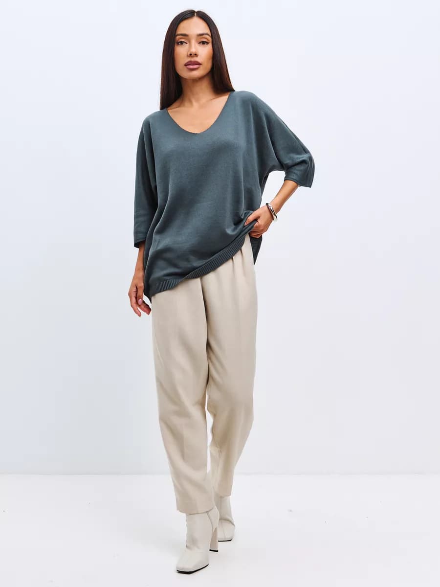 Джемпер оверсайз хлопковый