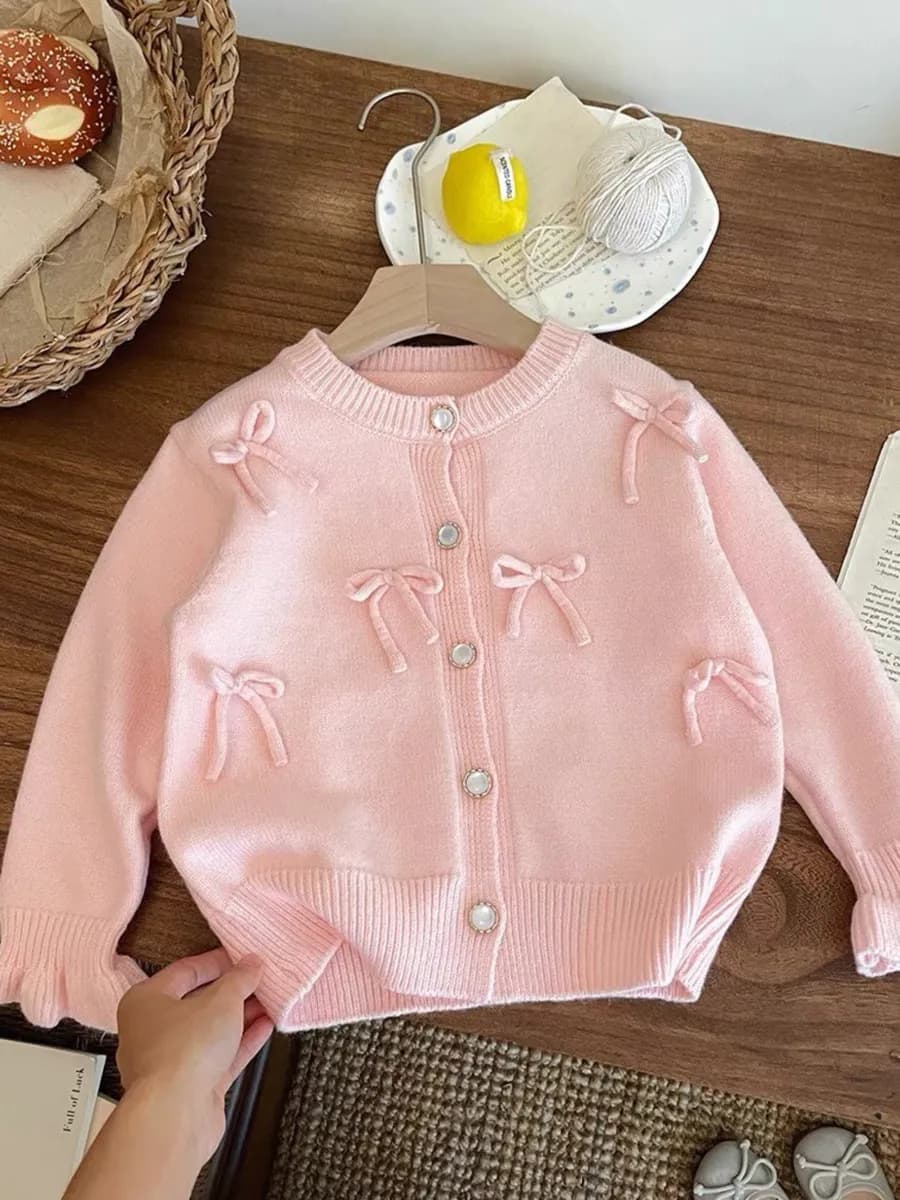 Кардиган детский с бантиками для школьниц