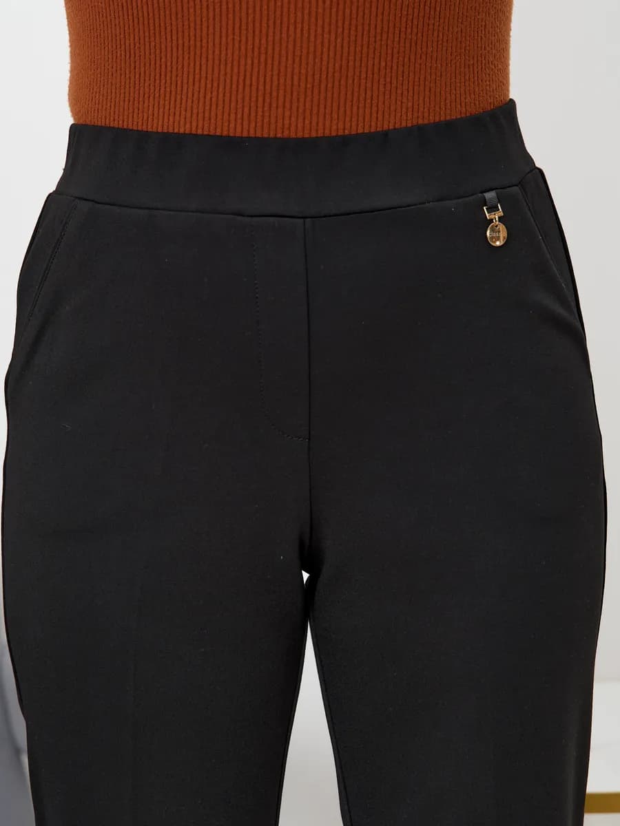 Брюки трикотажные с начесом утепленные - фото 1