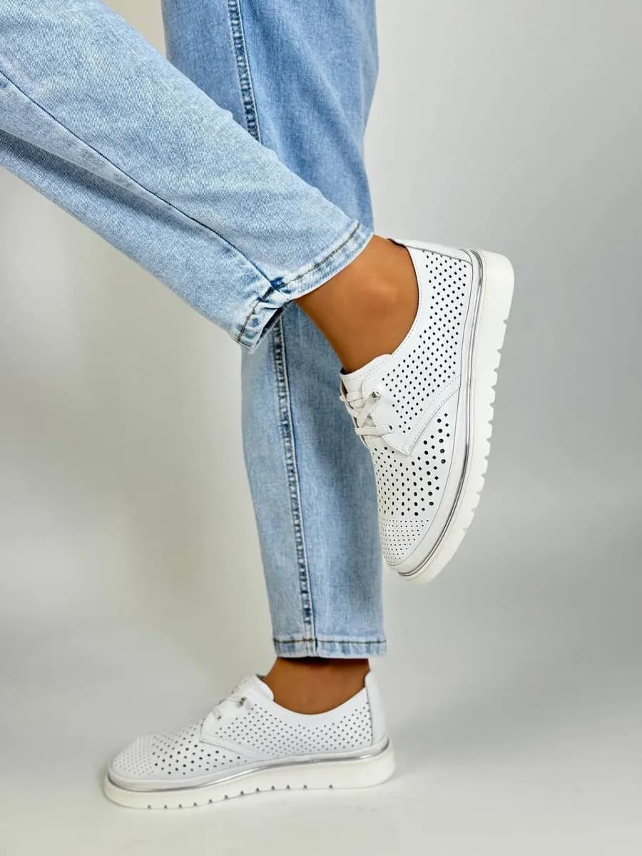 Мокасины женские демисезонные туфли кожаные на платформе