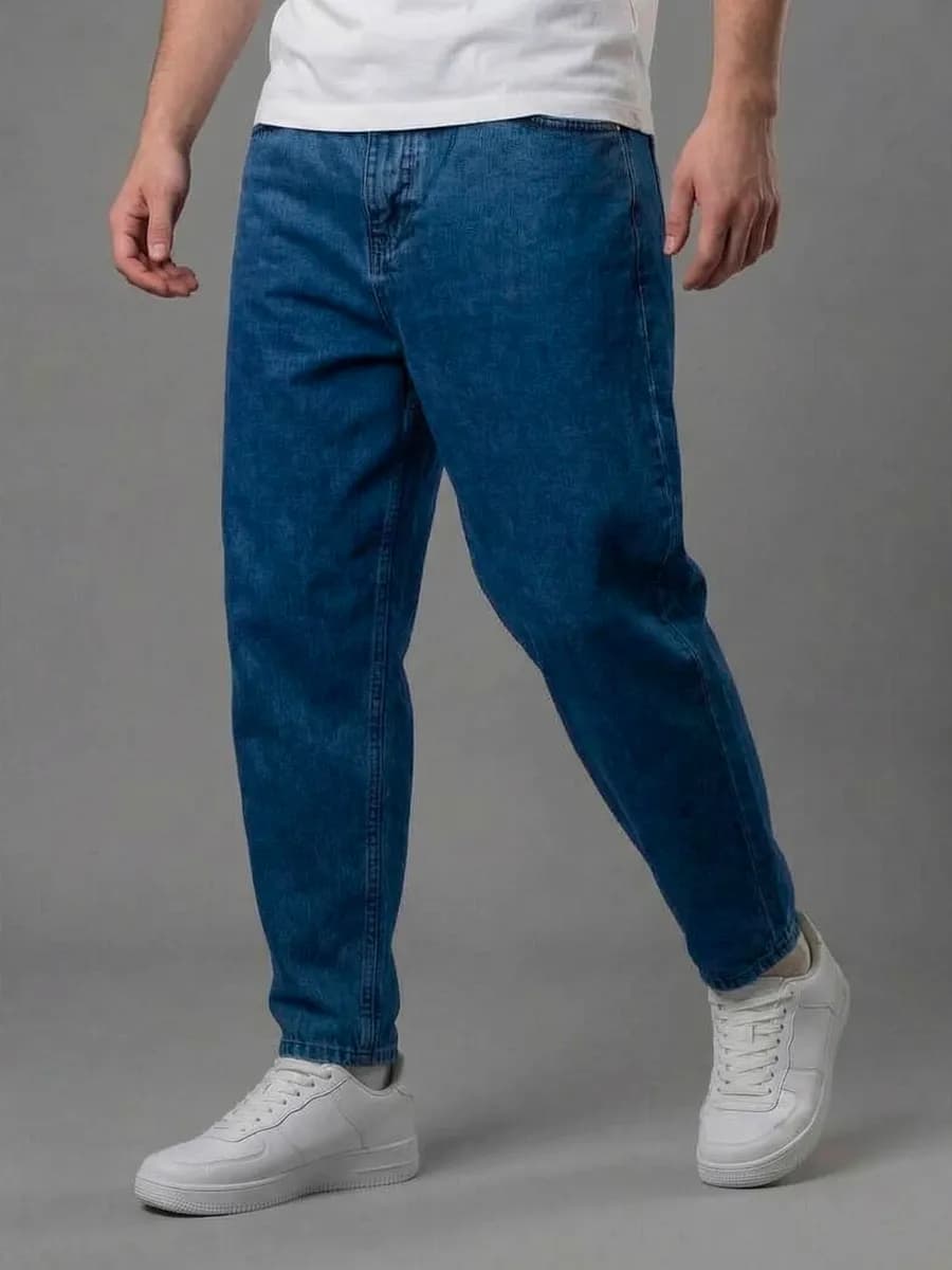 Джинсы бананы широкие