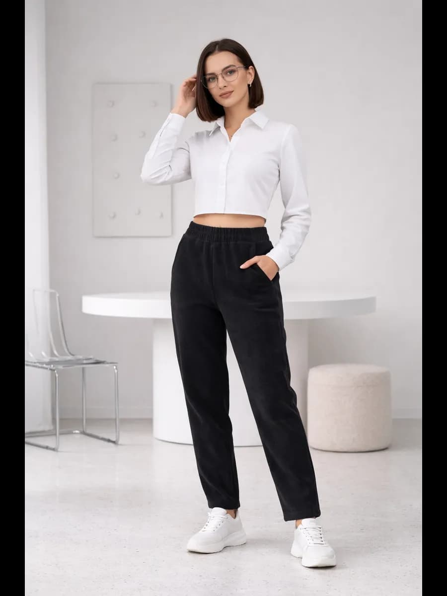 Вельветовые брюки женские на резинке