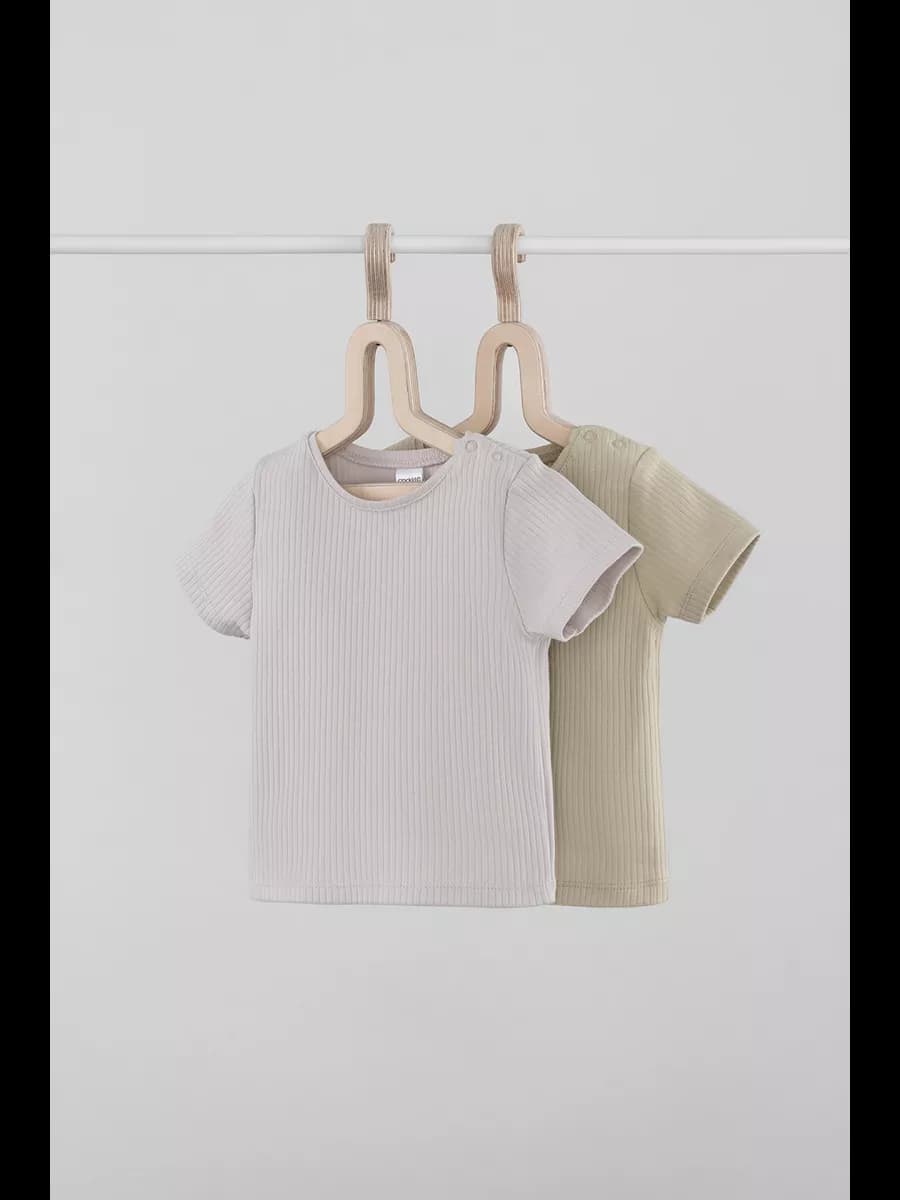 Футболка для новорожденных, хлопок 2 шт