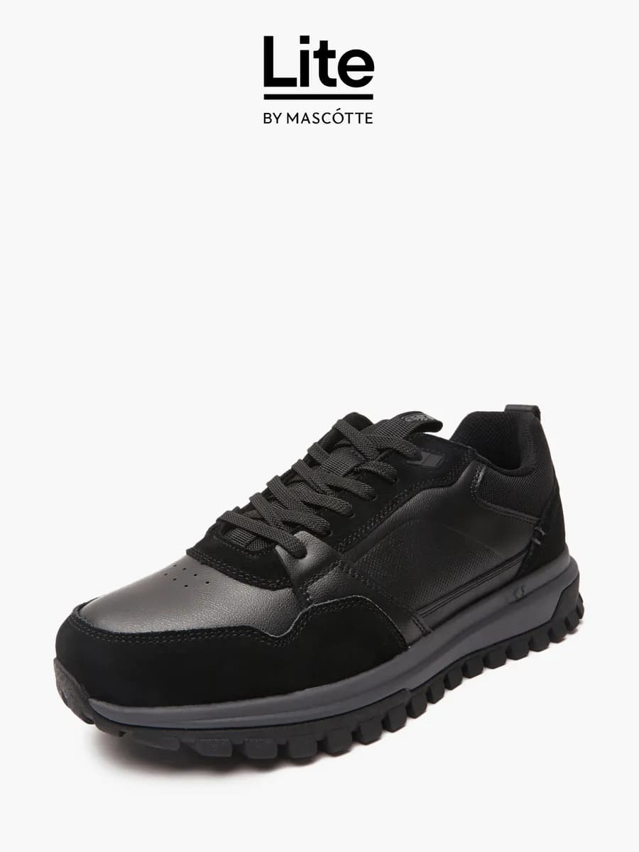 Кроссовки мужские зимние черные натуральная шерсть