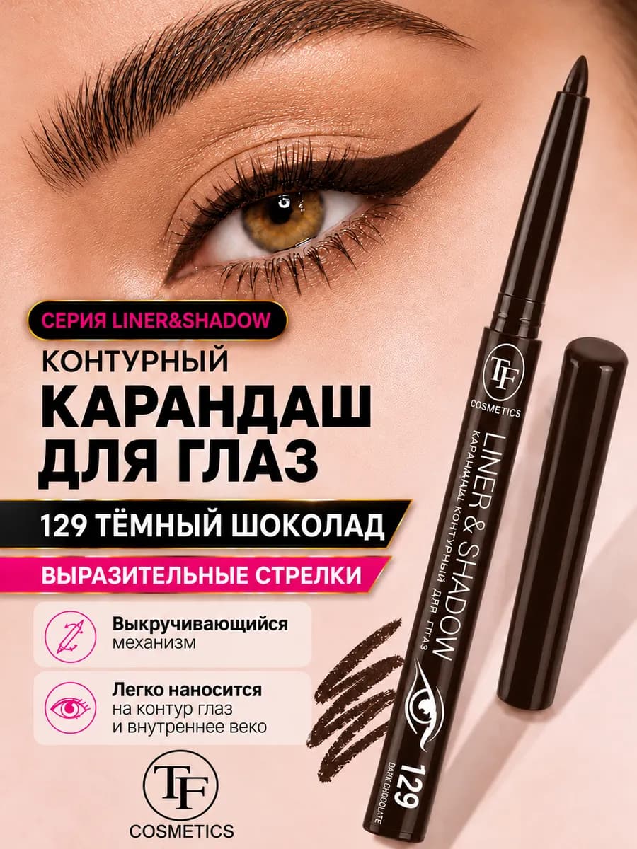 Карандаш для глаз автоматический гелевый LINER & SHADOW