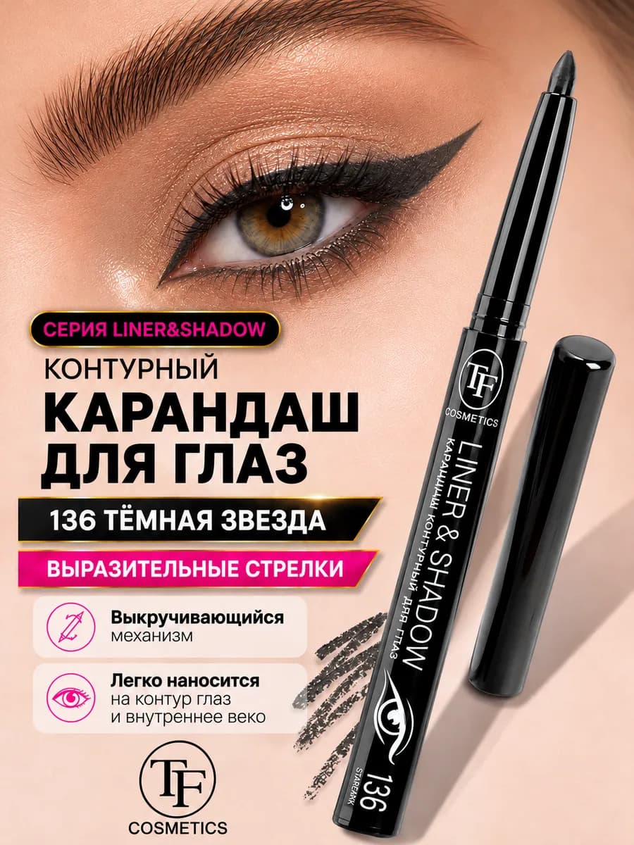 Карандаш для глаз автоматический гелевый LINER & SHADOW