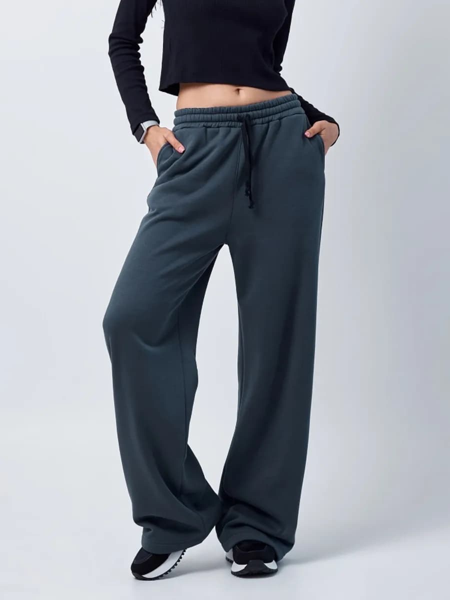 Брюки спортивные утепленные палаццо