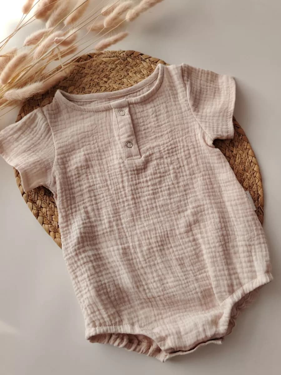 Боди футболка для новорожденных муслиновое