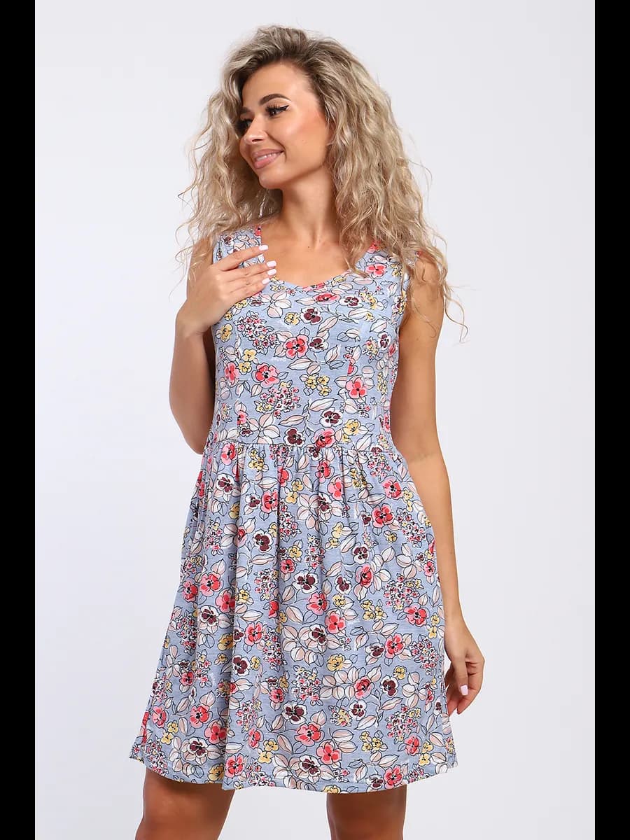 Сарафан домашний на бретелях