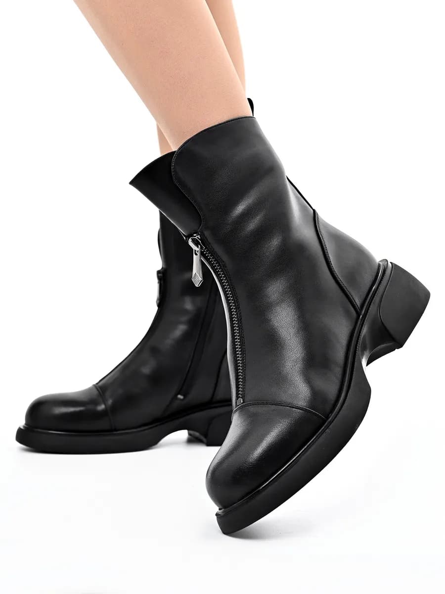 Ботинки зимние полуботинки натуральная кожа