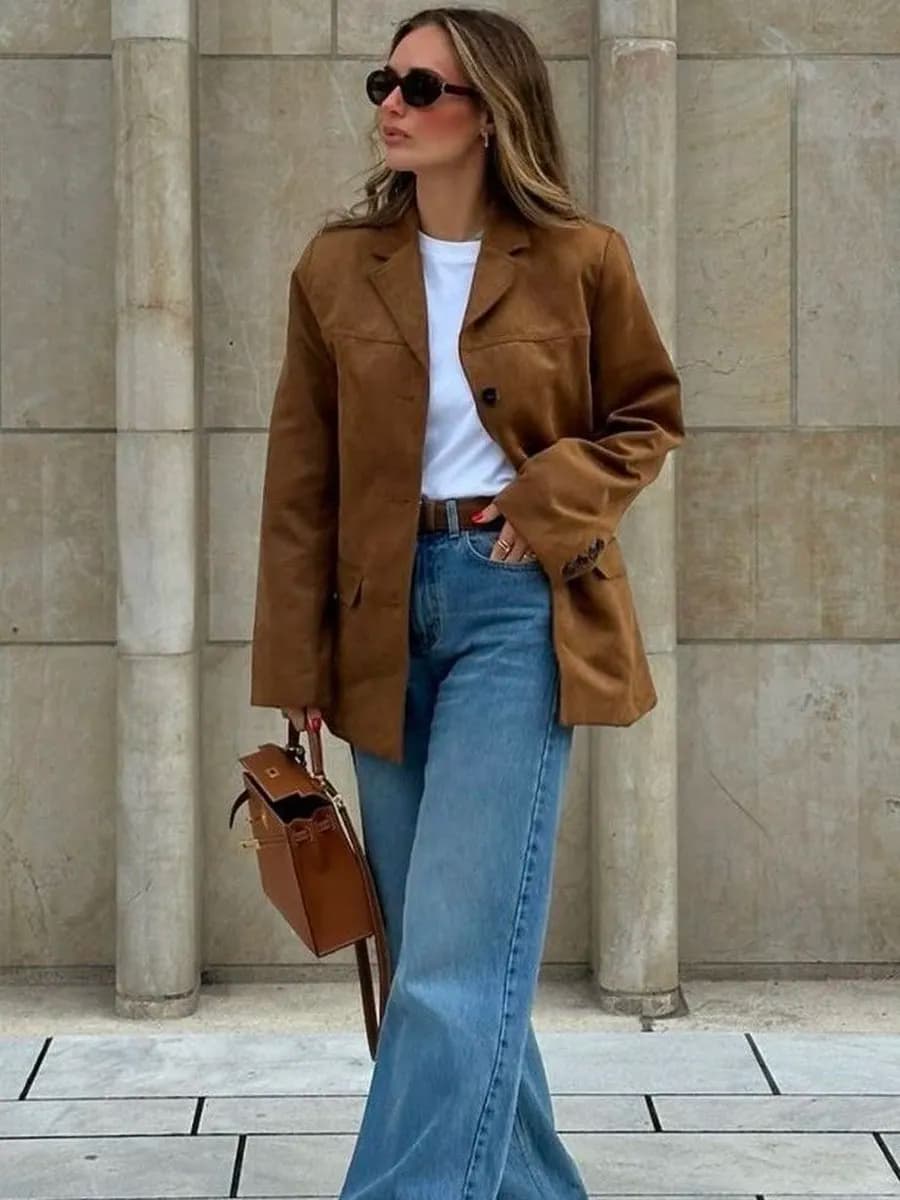 Пиджак замшевый жакет весенний