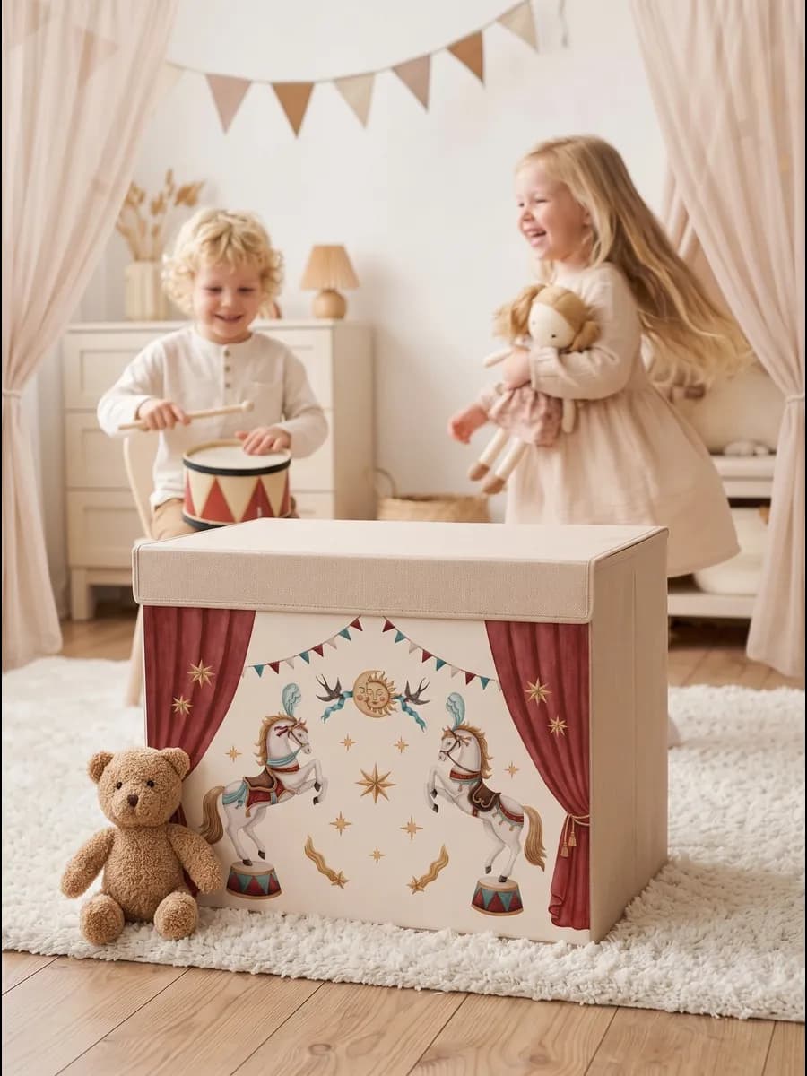 Корзина для игрушек набор 2 шт
