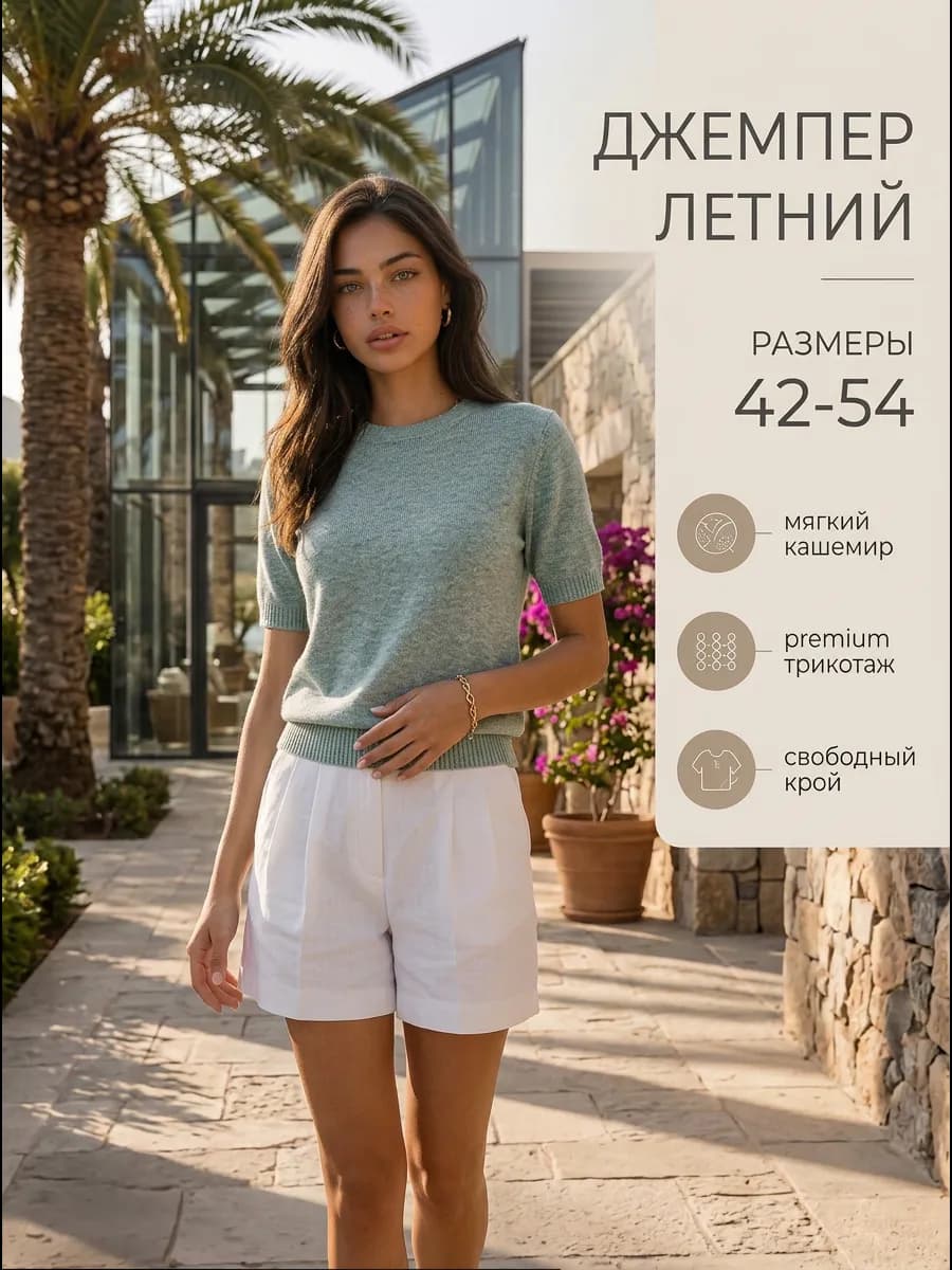 Джемпер с коротким рукавом