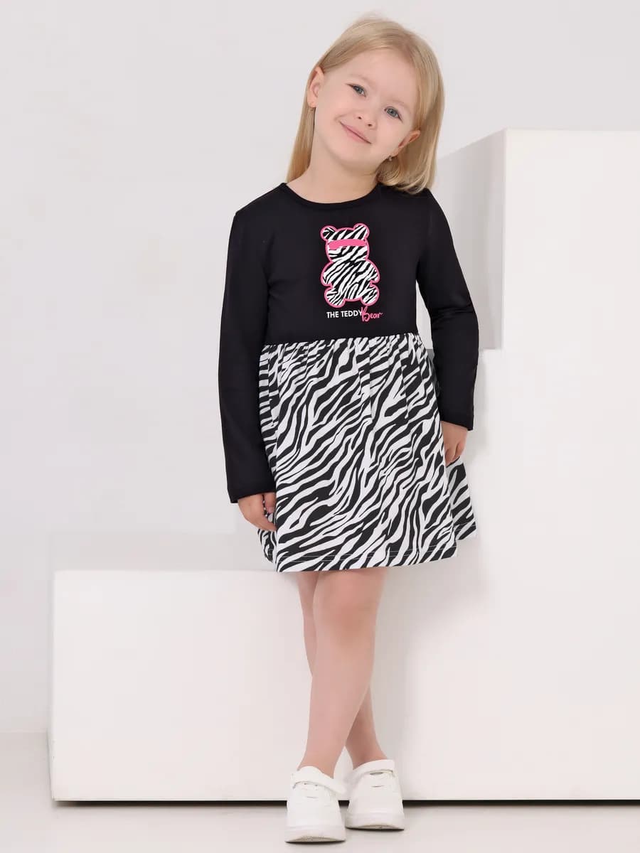 Платье в садик с длинным рукавом