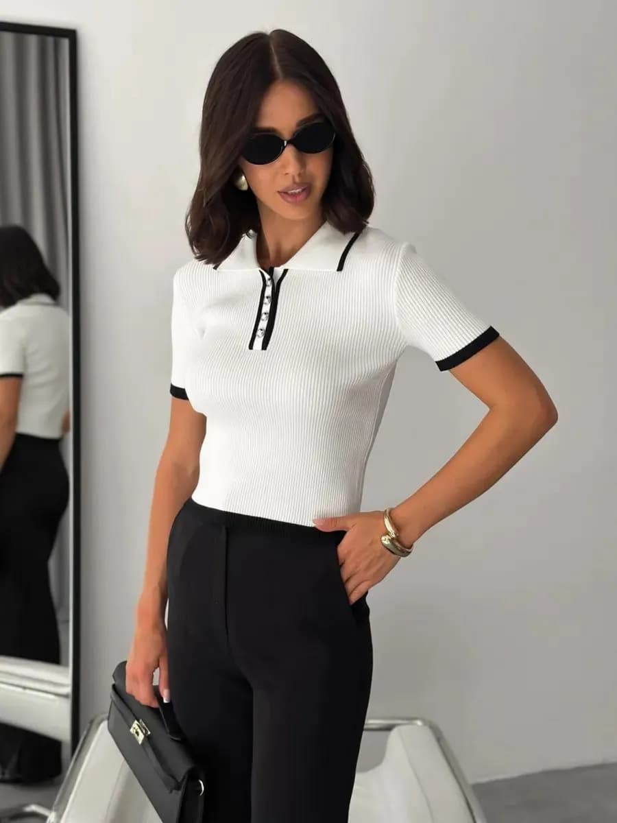 Футболка-поло базовая с коротким рукавом Old Money