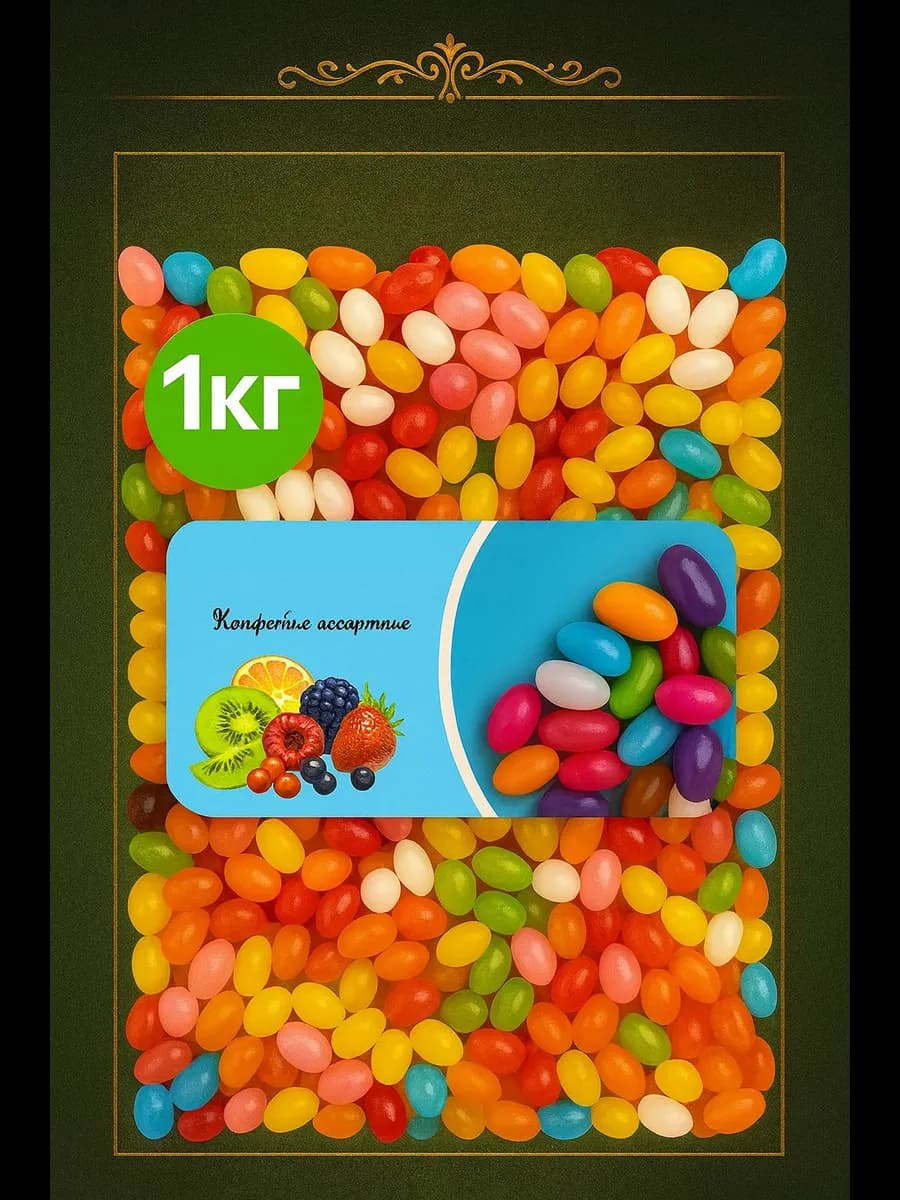 Жевательные конфеты мармелад Тутти-Фрути 1кг