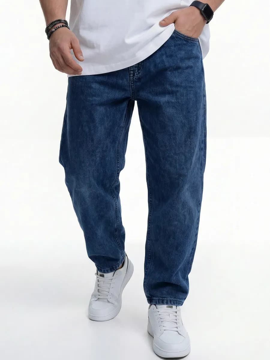 Джинсы бананы широкие