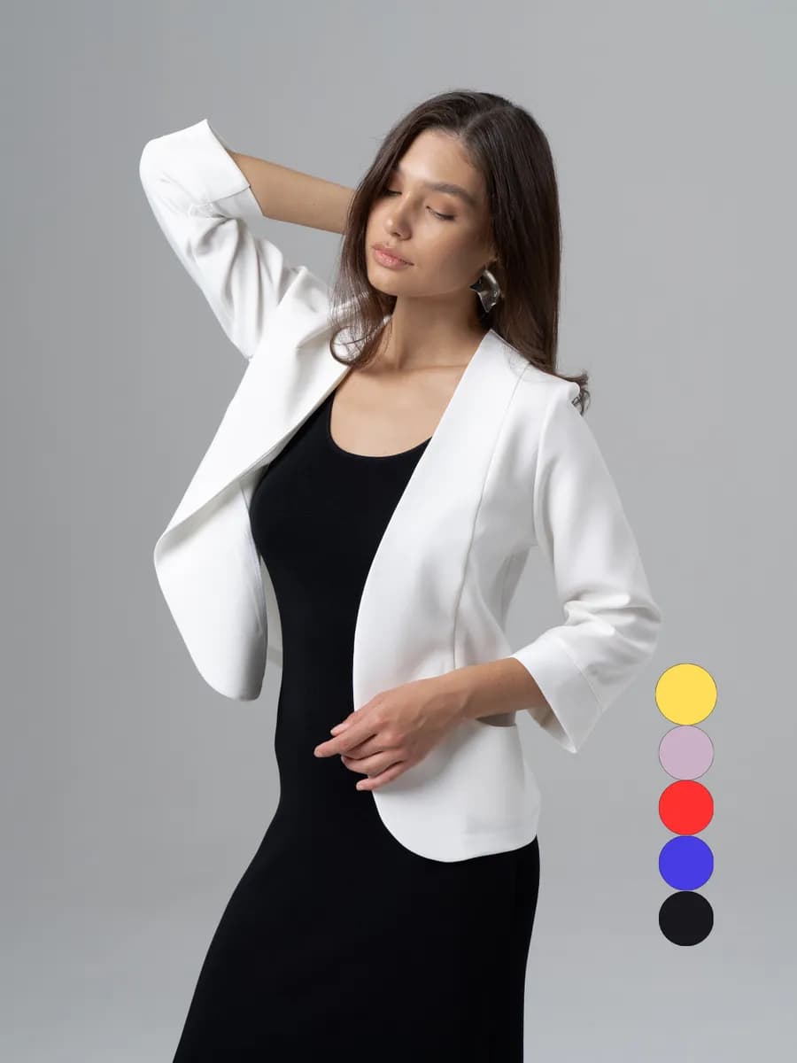 Пиджак укороченный классический летний жакет