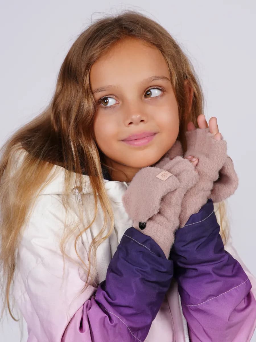 перчатки-варежки детские без пальцев, женские, митенки