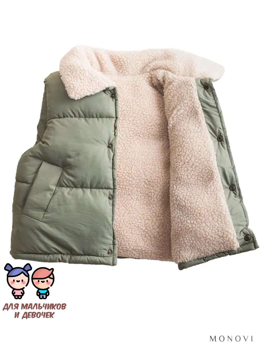 Утепленная жилетка детская безрукавка