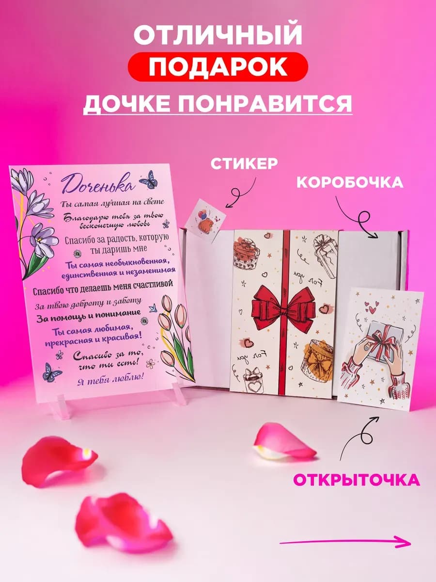 Подарок дочке постер на др