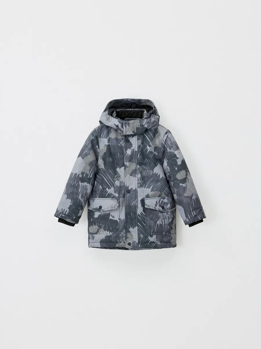 Зимняя куртка с капюшоном демисезонная из мембраны