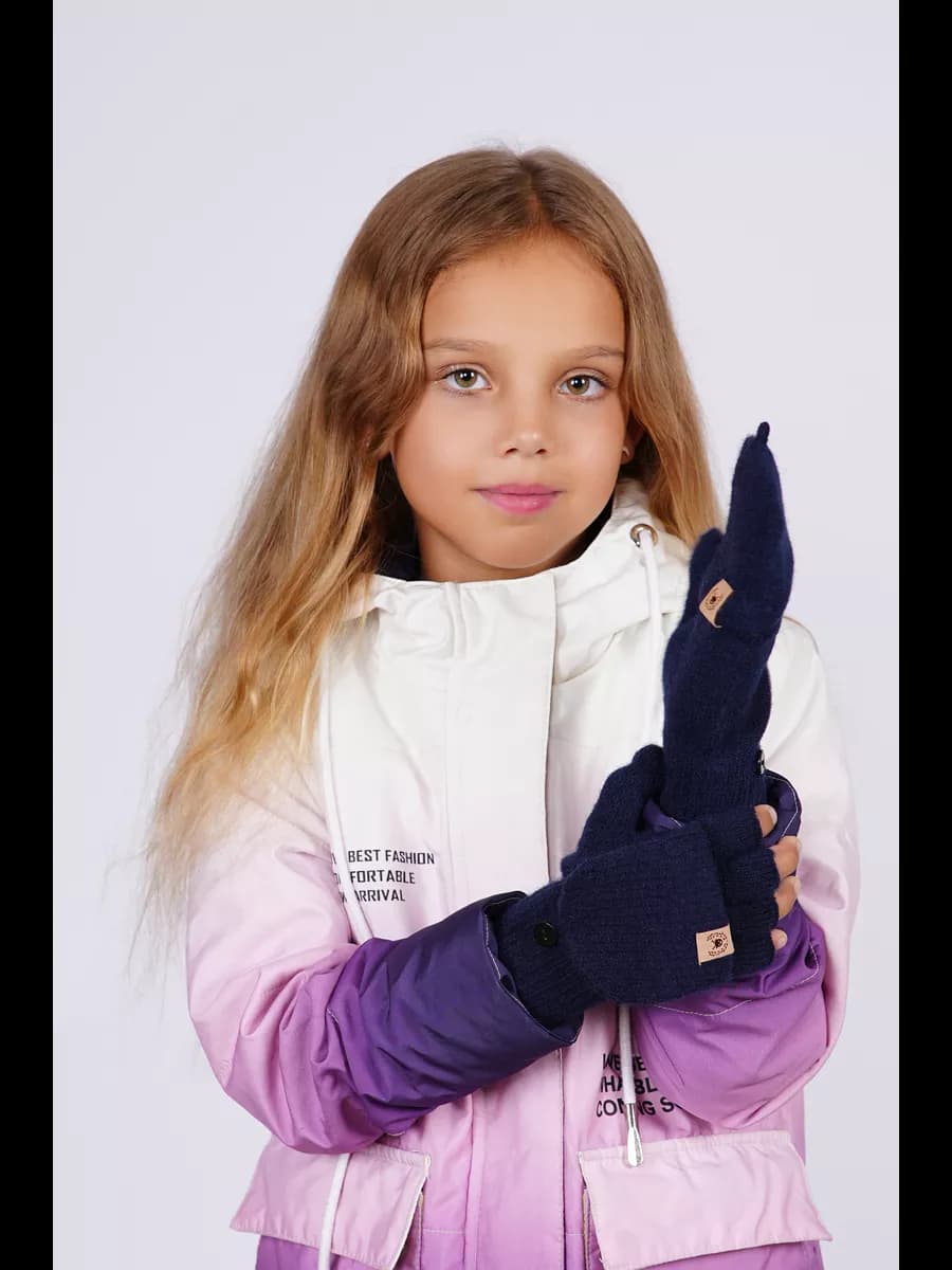 перчатки-варежки детские без пальцев, женские, митенки