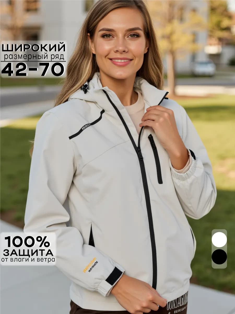 Ветровка дождевик классическая бежевая