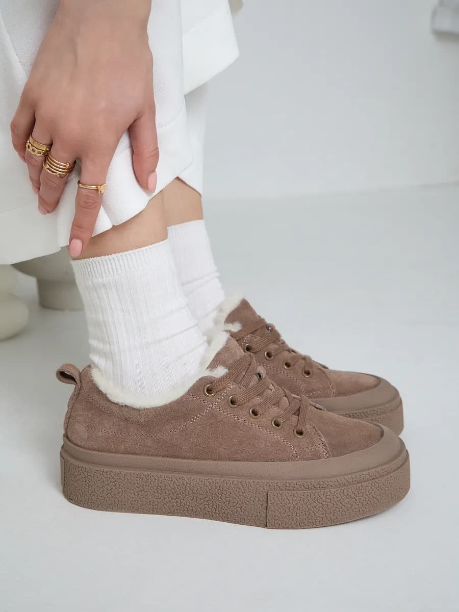 Кеды женские зимние с шерстью