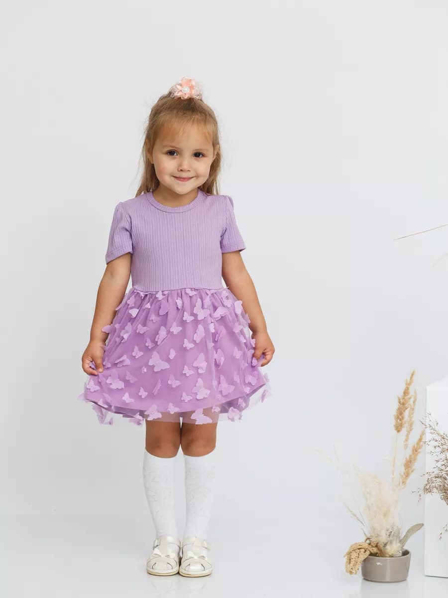 Нарядное платье в садик с длинным рукавом - фото 1