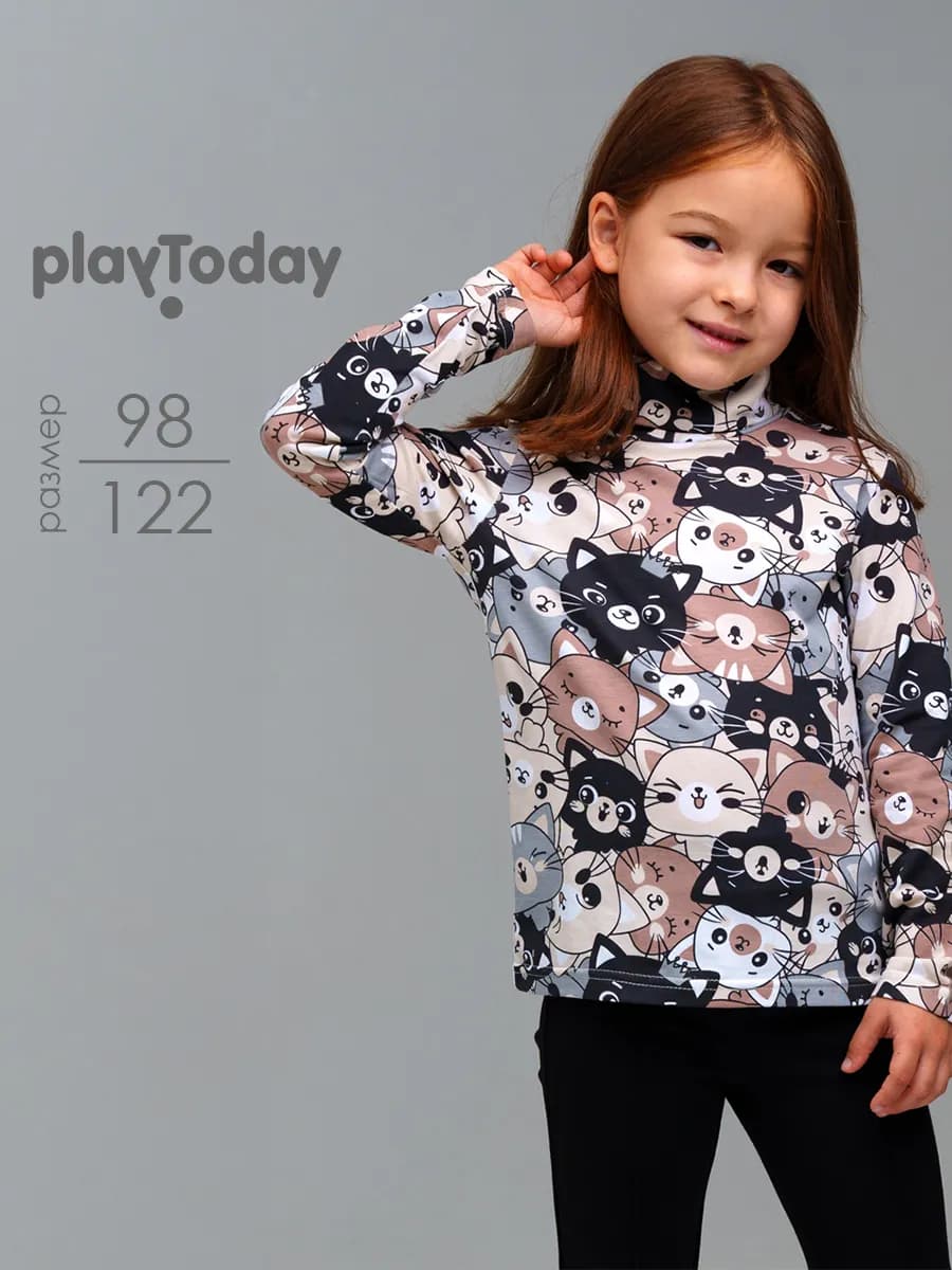 Водолазка трикотажная с принтом