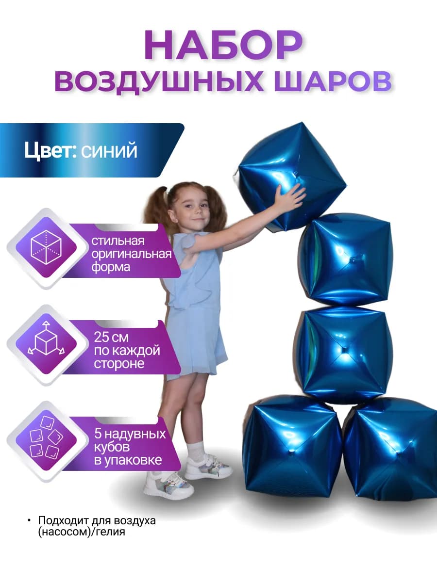 Воздушные шарики синие