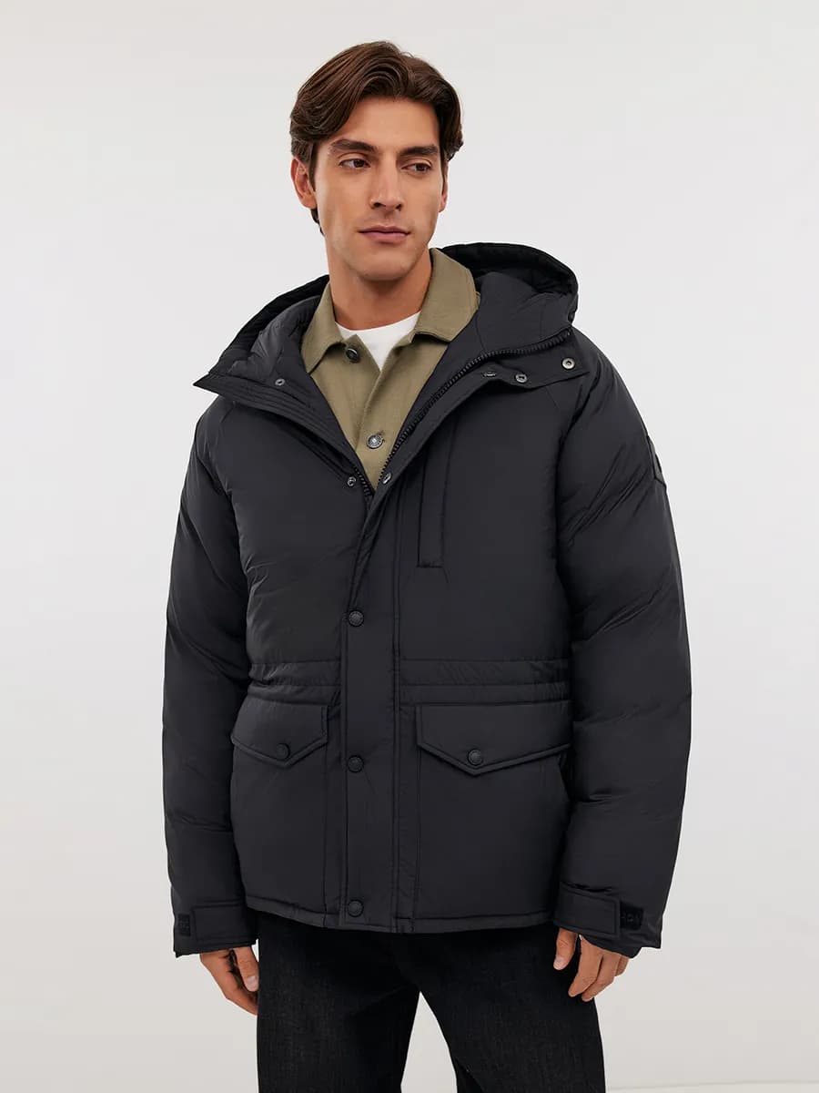 Утепленная куртка с капюшоном