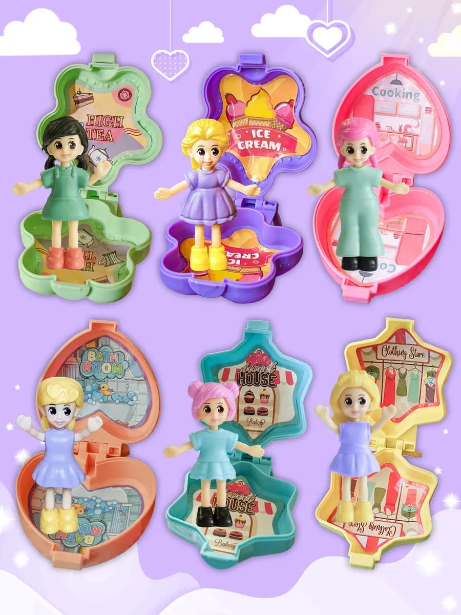 Игрушка сюрприз Мини кукла для девочки румбокс Набор 6 шт