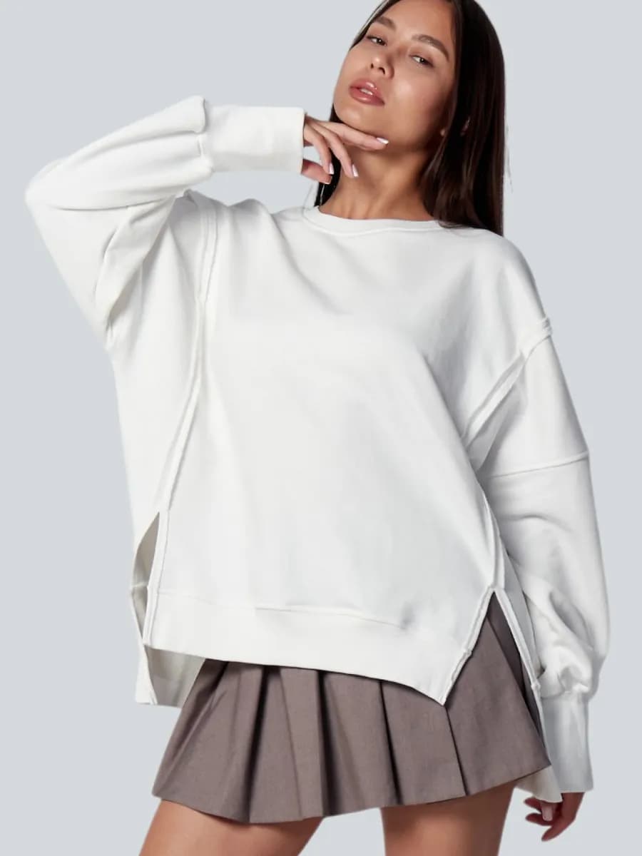 Свитшот женский оверсайз без начеса