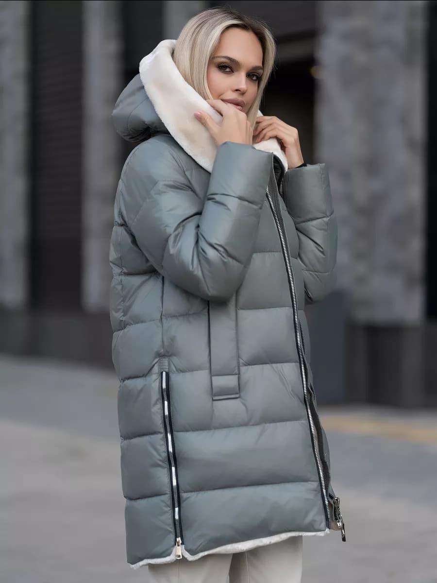 Пуховик зимний длинный оверсайз куртка